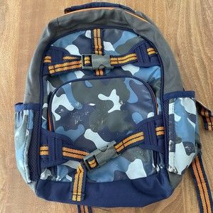 Pottery Barn Mackenzie Blue Gray Camo Glow-in-the-Dark Backpack